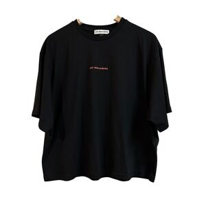 Les Benjamins Womens S Oversized Tee Black Cotton Logo T-Shirt